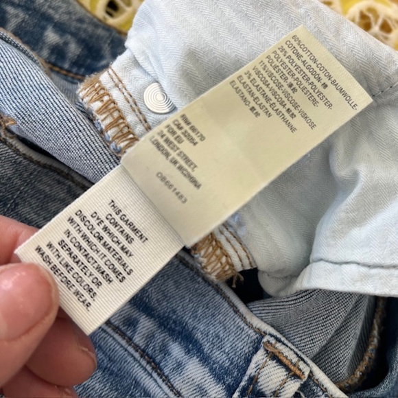 Free People Great Heights Frayed Fringe Hem Skinny Jeans, Hi-Rise NWT - Picture 5 of 10